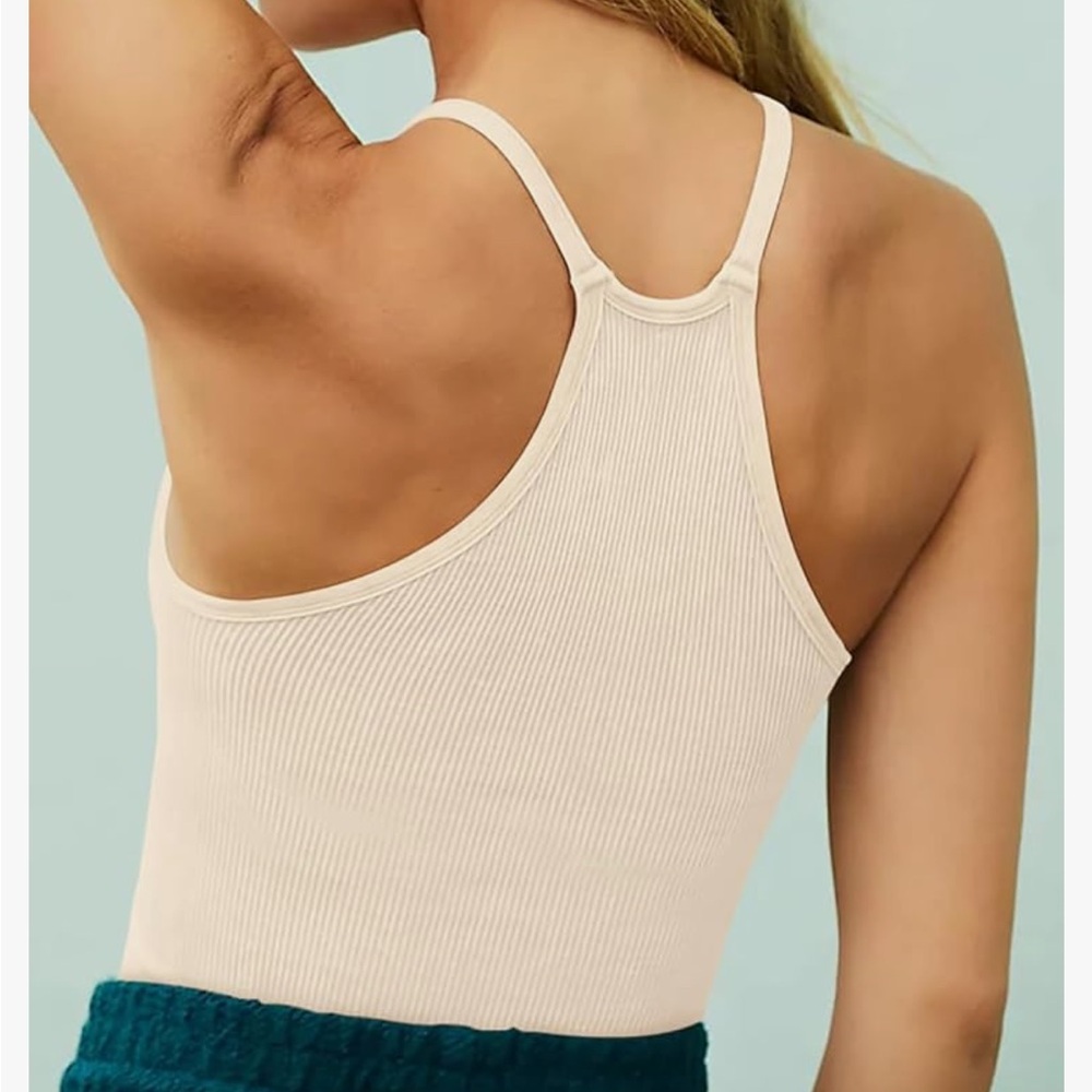 Amazon Cream Racerback Crop Top - Picture 6 of 6